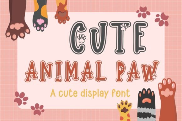 Cute Animal Paw: A Playful Typeface for Creative Projects