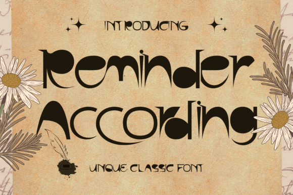 Reminder According: A Font with Personality for Bold Projects