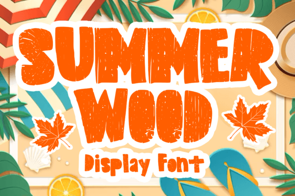 Summer Wood: A Bold, Textured Typeface for Vibrant Projects